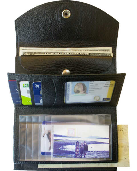 Image #2 - Western Express Women's Organizer Leather Wallet *DISCONTINUED*, Black, hi-res