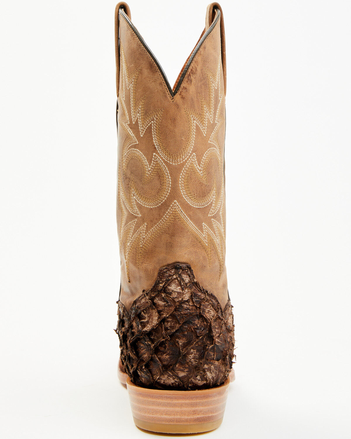 Image #5 - Cody James Men's Vaqueras Exotic Pirarucu Western Boots - Square Toe, Sand, hi-res