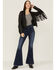 Image #2 - Mauritius Leather Women's Melbourne Black Fringe Leather Jacket, Black, hi-res
