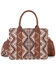 Image #2 - Wrangler Women's Southwestern Print Small Canvas Crossbody Bag, Brown, hi-res