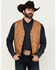 Image #1 - Cody James Men's Palomino Faux Leather Vest, Tan, hi-res