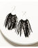 Image #1 - Idyllwind Women's Harrow Black Fringe Earrings, Black, hi-res