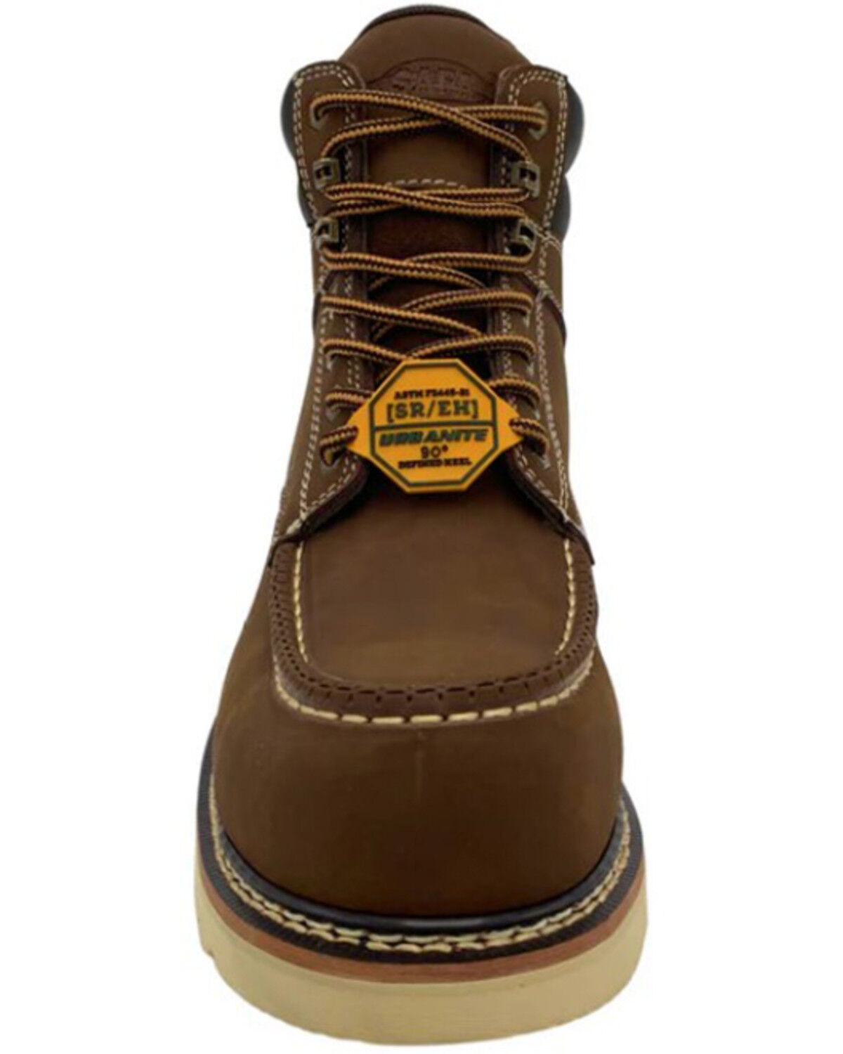 Image #3 - AdTec Men's 6" Moc Work Boots - Composite Toe, Brown, hi-res