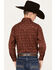 Image #4 - Rock & Roll Denim Boys' Medallion Geo Print Long Sleeve Snap Western Shirt, Burgundy, hi-res