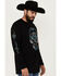 Image #1 - Moonshine Spirit Men's Candy Skull Long Sleeve Graphic T-Shirt, Black, hi-res