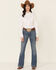 Image #4 - Wrangler Women's Solid Long Sleeve Rhinestone Snap Western Shirt, White, hi-res