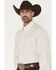 Image #2 - George Strait by Wrangler Men's Geo Print Long Sleeve Button-Down Stretch Western Shirt, Orange, hi-res