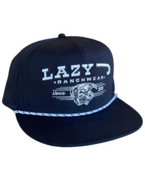 Image #1 - Lazy J Ranch Wear Men's Banner Performance Ball Cap, Black, hi-res