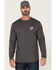 Image #1 - Cody James Men's FR Bandit Graphic Long Sleeve Work T-Shirt , Charcoal, hi-res