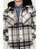 Image #3 - Urban Republic Boys' Plaid Print Sherpa Lined Hooded Shirt Jacket, White, hi-res