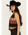 Image #2 - Scully Women's Geo Print Leather Vest, Brown, hi-res