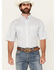 Image #1 - George Strait by Wrangler Men's Geo Print Short Sleeve Button-Down Stretch Western Shirt, White, hi-res