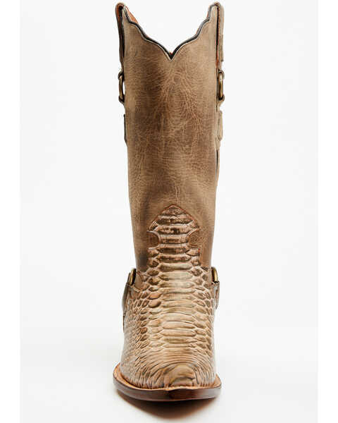 Image #4 - Dan Post Women's Faux Python Tall Western Boots - Snip Toe , Honey, hi-res