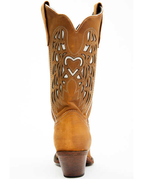 Image #5 - Laredo Women's Eagle Cut-Out Western Boots - Snip Toe, Honey, hi-res
