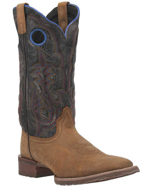 Image #1 - Laredo Men's Isaac Distressed Western Boots - Broad Square Toe, Distressed Brown, hi-res