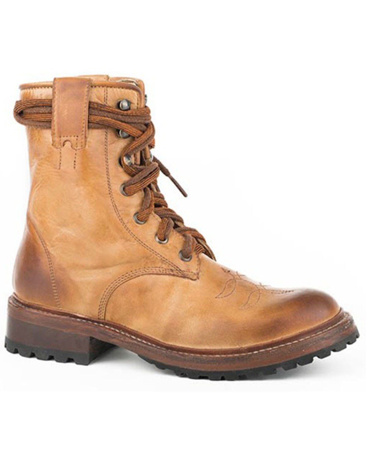 Image #1 - Stetson Women's August Western Booties - Round Toe, Brown, hi-res