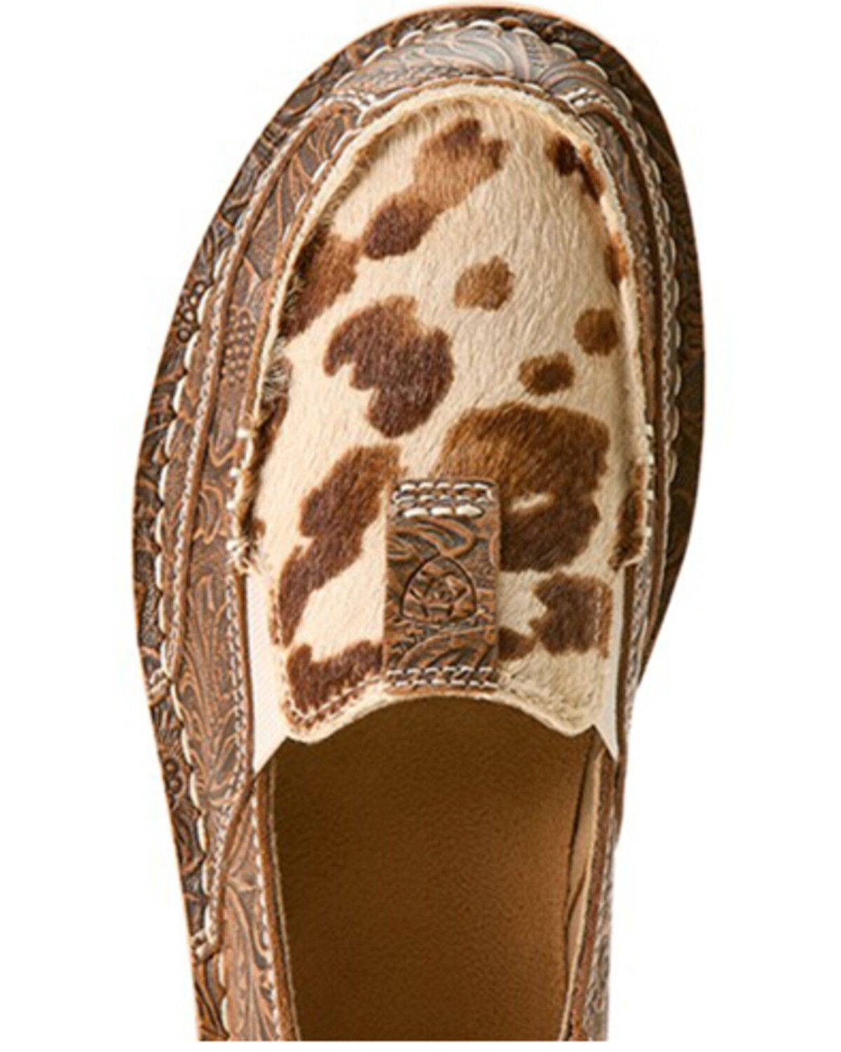 Image #4 - Ariat Women's Cruiser Embossed Hairon Casual Shoes - Moc Toe, Beige, hi-res