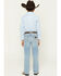 Image #3 - Wrangler Retro Little Boys' Light Wash Cloverdale Slim Bootcut Stretch Denim Jeans, Light Wash, hi-res