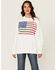 Image #1 - Show Me Your Mumu Women's American Flag Sweatshirt, White, hi-res