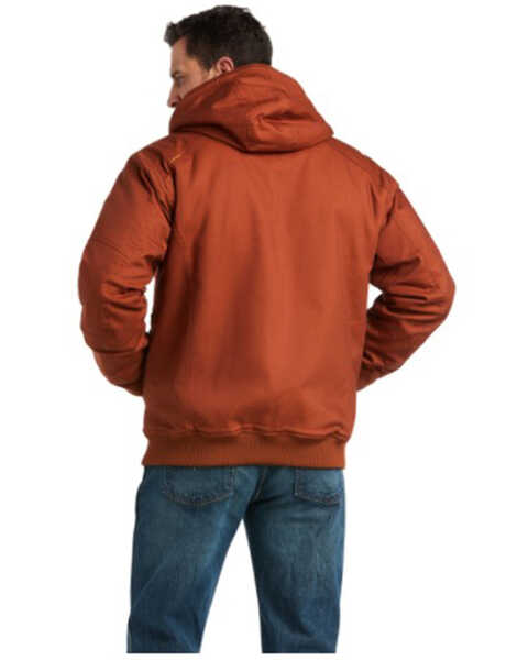 Image #2 - Ariat Men's Copper Rebar Duracanvas Hooded Zip-Front Work Jacket , Brown, hi-res