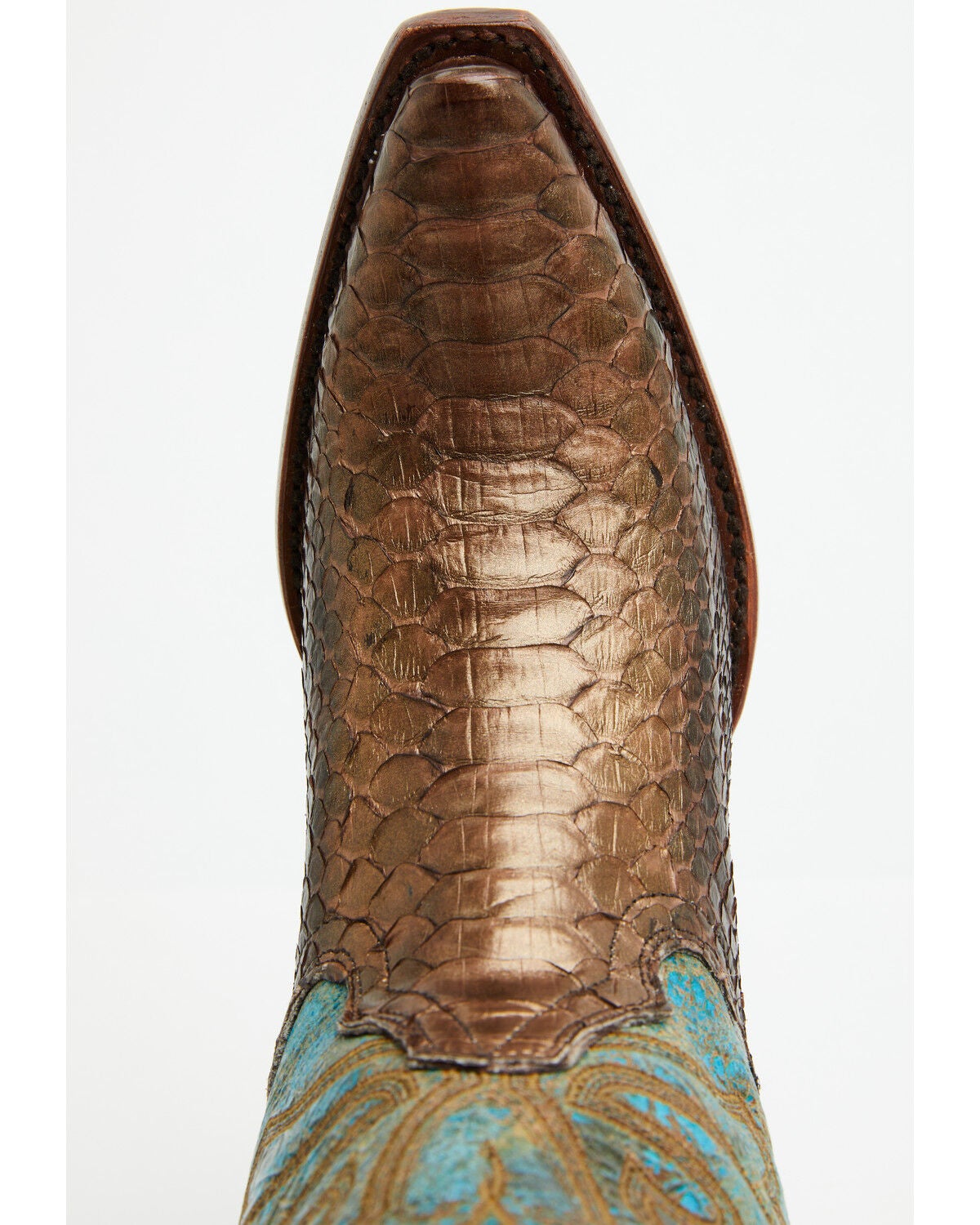 Image #6 - Shyanne Women's Exotic Python Western Boots - Snip Toe, Turquoise, hi-res