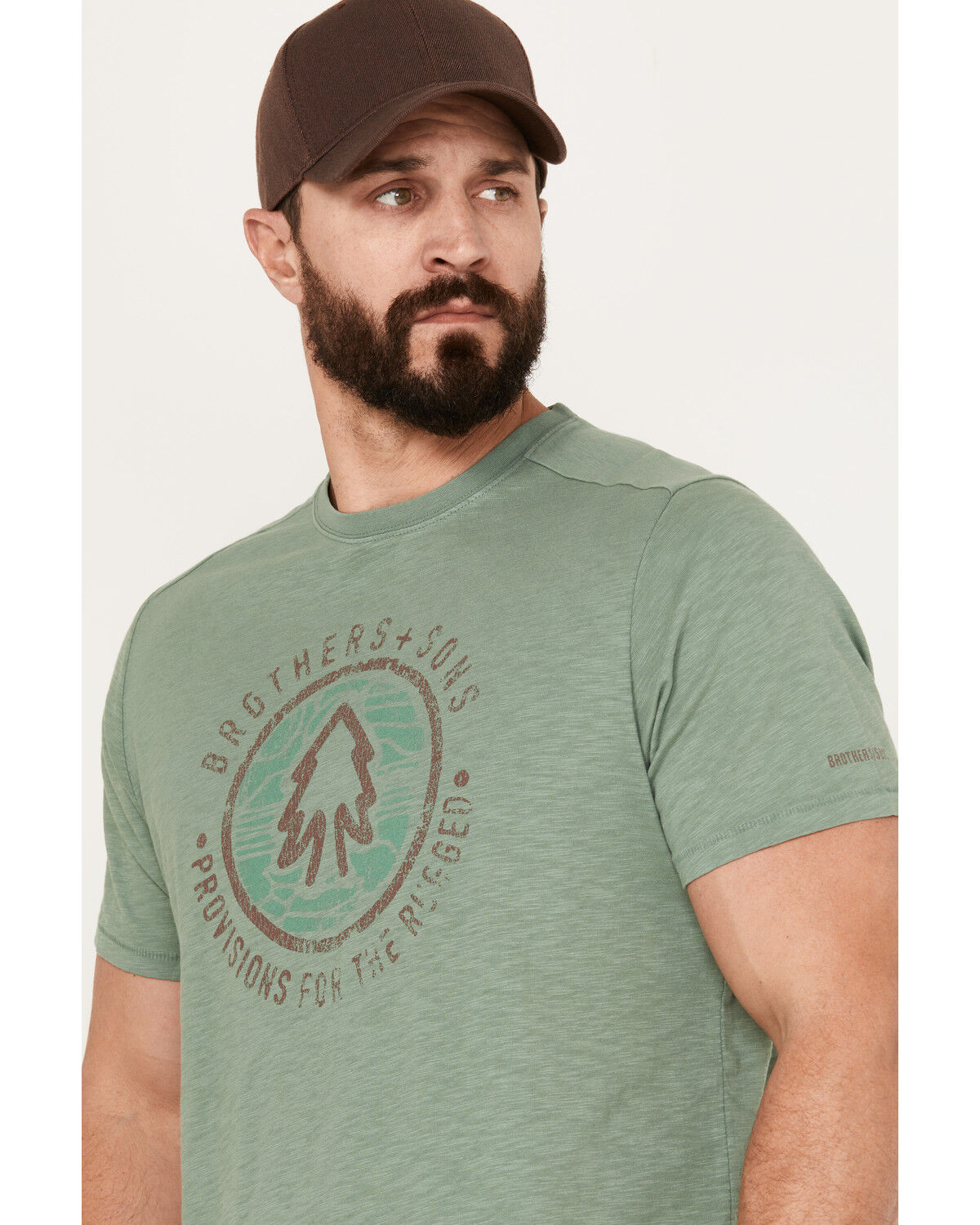 Image #2 - Brothers and Sons Men's Tree Circle Short Sleeve Graphic T-Shirt, Sage, hi-res