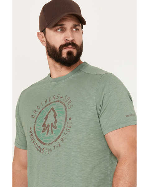 Image #2 - Brothers and Sons Men's Tree Circle Short Sleeve Graphic T-Shirt, Sage, hi-res