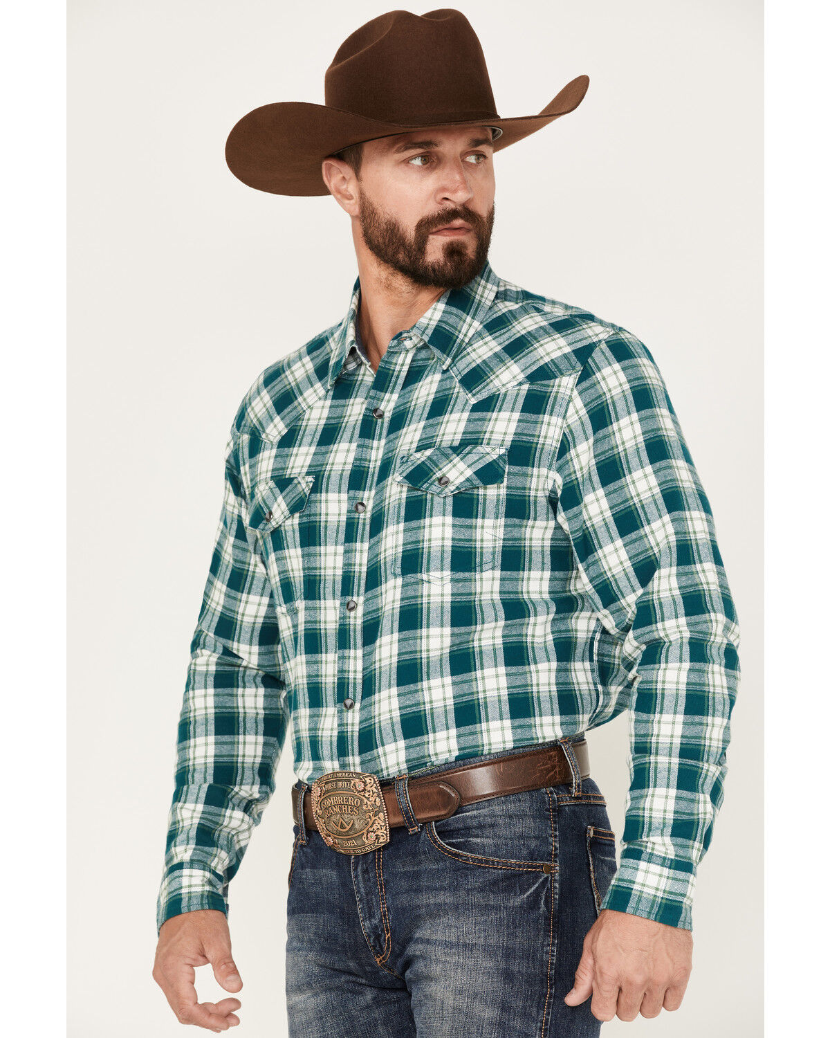 Image #2 - Cody James Men's Poway Plaid Print Snap Western Flannel Shirt, , hi-res