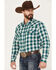 Cody James Men's Poway Plaid Snap Western Flannel Shirt, Cream, hi-res