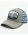 Image #1 - Cinch Women's Southwestern Print Ball Cap, Olive, hi-res