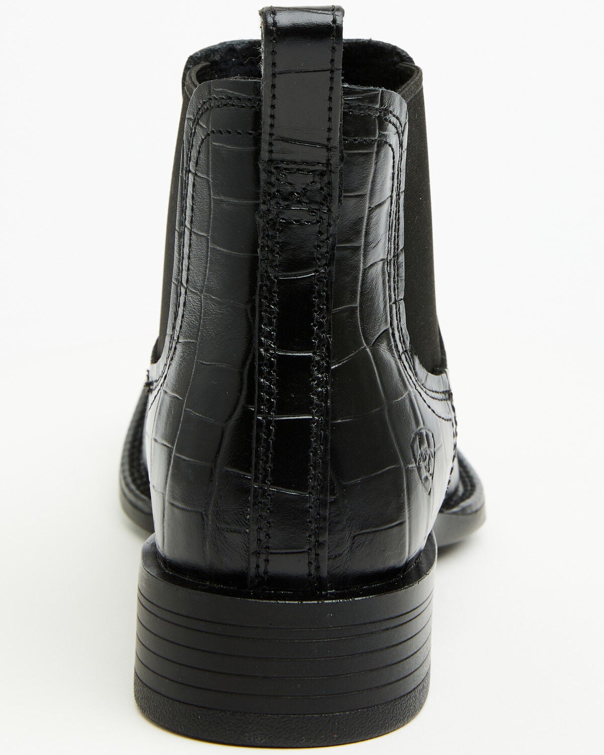 Image #5 - Ariat Men's Booker Crocodile Print Chelsea Boots - Broad Square Toe, Black, hi-res