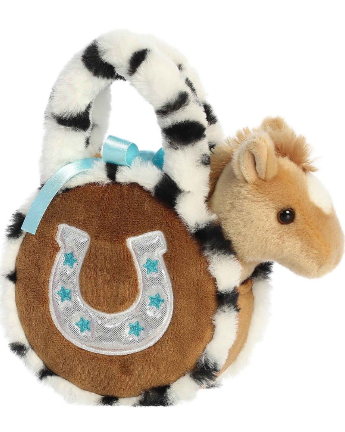 Image #1 - Aurora 7" Appaloosa Horseshoe™ Fancy Pals™ Plush Toy, Brown, hi-res