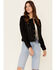 Image #1 - Scully Women's Faux Shearling Jean Jacket, Black, hi-res