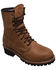 Image #1 - Ad Tec Men's 9" Waterproof Logger Work Boots - Soft Toe, Brown, hi-res
