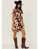 Image #3 - Idyllwind Women's Made For This Off-Shoulder Cow Print Dress, Tan, hi-res
