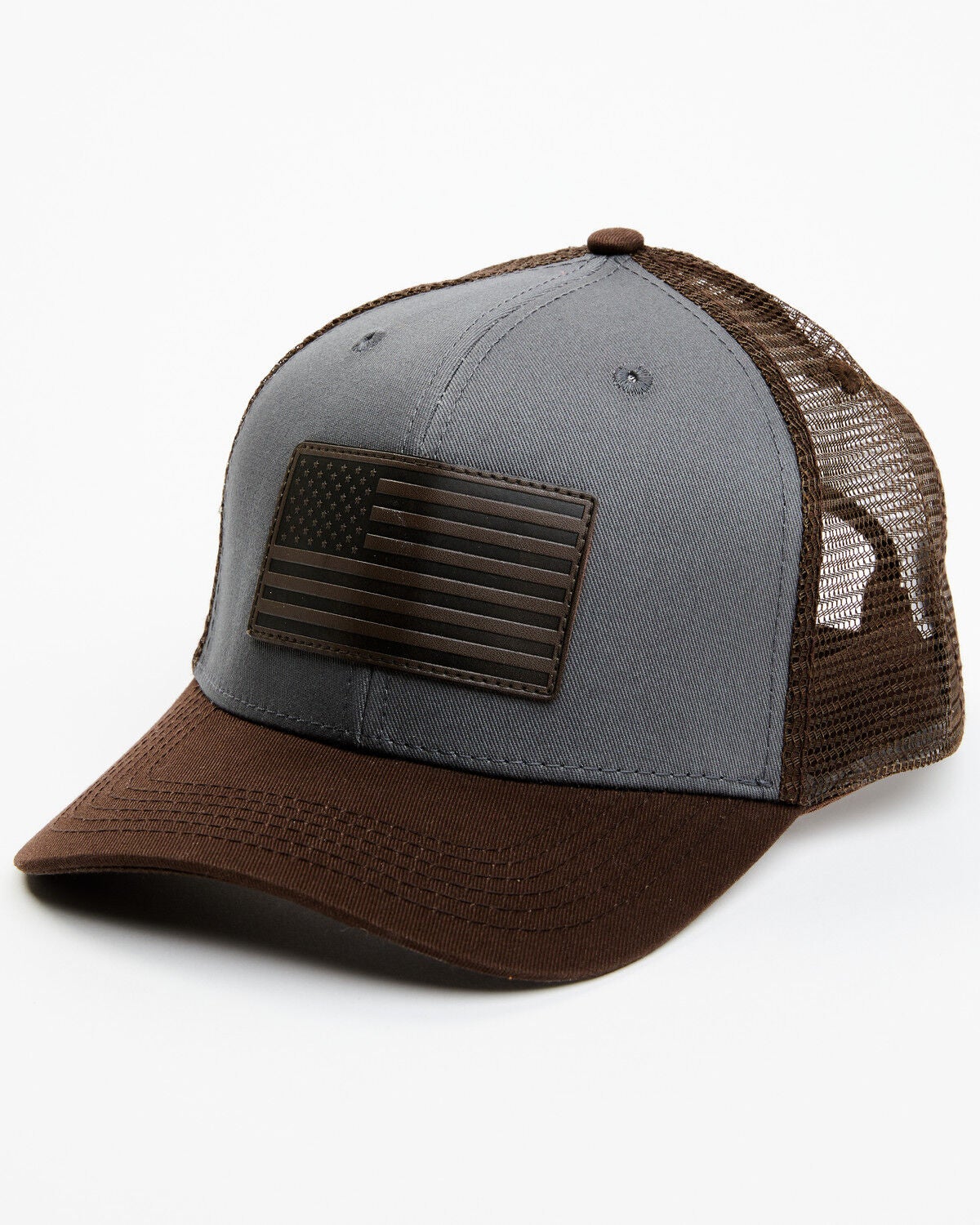 Cody James Men's American Flag Patch Ball Cap, Dark Grey, hi-res