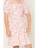 Image #3 - Trixxi Little Girls' Floral Print Puff Sleeve Midi Dress, , hi-res