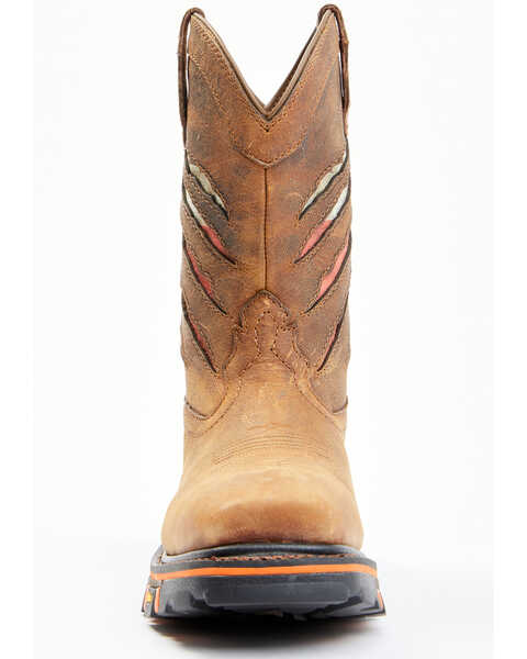 Image #4 - Cody James Men's 11" Decimator Western Work Boots - Nano Composite Toe, Brown, hi-res