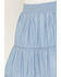 Image #4 - Ashley Women's Medium Washed Tiered Denim Midi Skirt, Medium Wash, hi-res