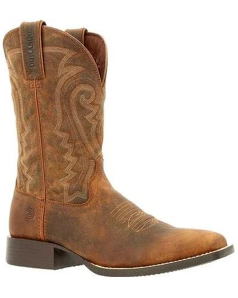 Durango Men's Westward Western Boots - Wide Square Toe, Tan, hi-res