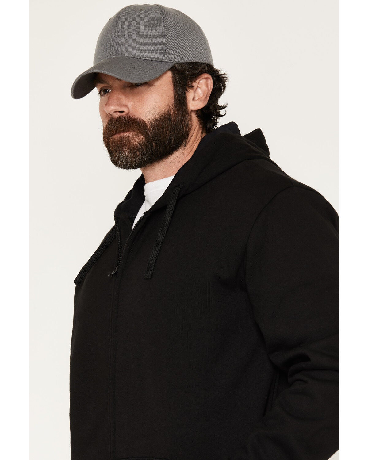 Image #2 - Forge Workwear Men's FR  Hooded Sweatshirt, Black, hi-res