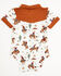 Image #3 - Angel Dear Infant Boys' Buckaroo Cowboy Short Sleeve Onesie, White, hi-res