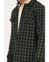 Image #3 - Cody James Men's Alder Tree Plaid Button Down Bonded Western Flannel Shirt Jacket, Green, hi-res