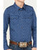Image #3 - Cody James Boys' El Paso Geo Print Long Sleeve Snap Western Shirt, Navy, hi-res