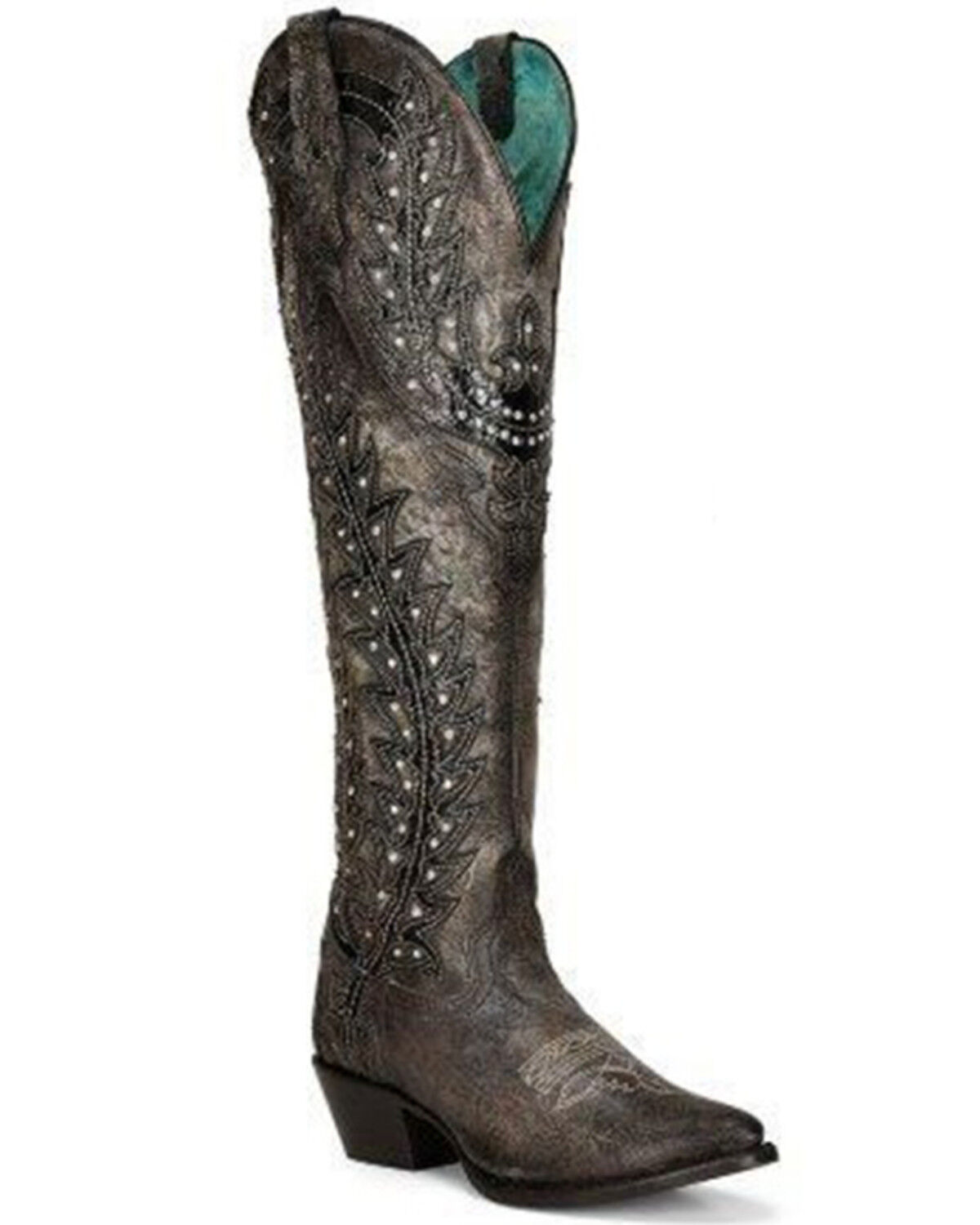 Image #1 - Corral Women's Crystal Western Boots - Snip Toe, Black, hi-res