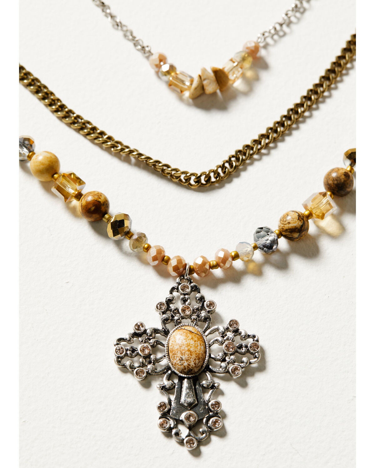 Image #2 - Shyanne Women's Champagne Chateau Cross Jewelry Set - 2 Piece, Multi, hi-res