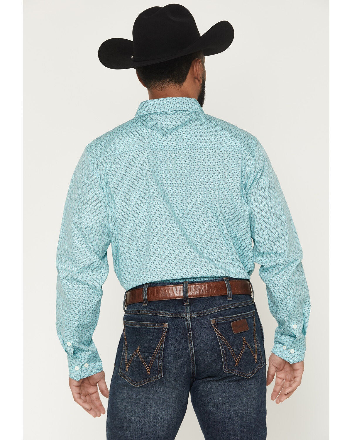 Image #4 - Gibson Trading Co Men's River Flow Medallion Print Long Sleeve Button-Down Western Shirt - Big, Light Blue, hi-res