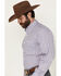 Image #2 - George Strait by Wrangler Men's Paisley Print Long Sleeve Button-Down Stretch Western Shirt, Purple, hi-res