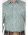 Image #3 - Stetson Men's Medallion Print Long Sleeve Snap Western Shirt, Blue, hi-res