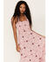 Image #2 - Ariat Women's Memphis Halter Smocked Maxi Dress, Red, hi-res